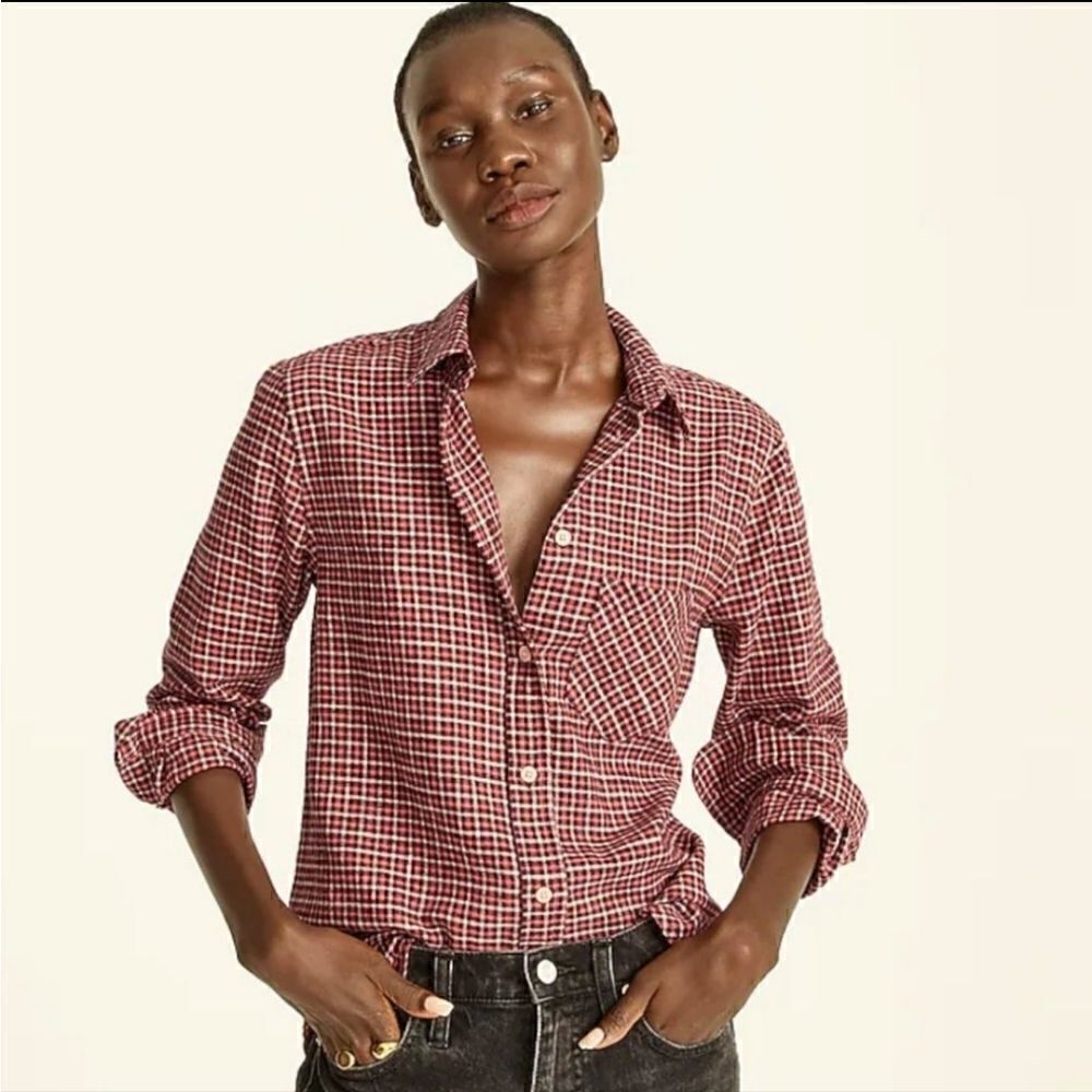 NWT J CREW Flannel Plaid Shirt